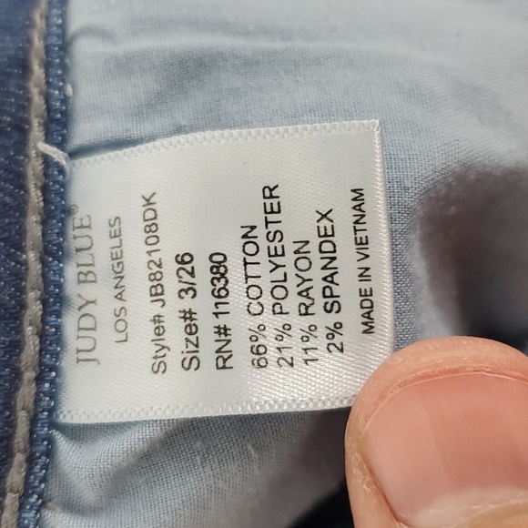 Judy Blue Skinny Fit Jeans Ripped Distressed Stretch Womens 26 Medium Wash - Picture 7 of 10